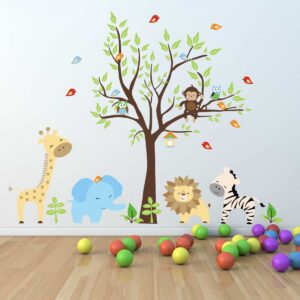 Παιδικό αυτοκόλλητο Αγόρι "Δέντρο με ζωάκια"