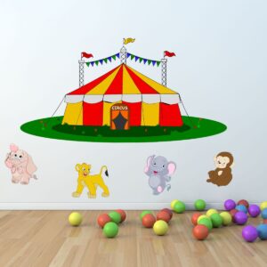 Παιδικό αυτοκόλλητο Unisex/Διάφορα "Τσίρκο με ζωάκια"