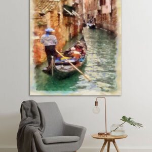 Πίνακας σε καμβά Ορθογώνιος "Βενετία"