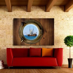 Πίνακας σε καμβά Ορθογώνιος "Φινιστρίνι με θέα"