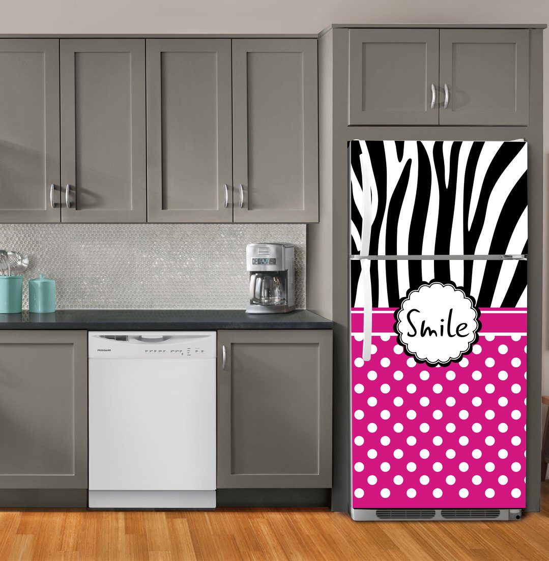 Αυτοκόλλητο Ψυγείου "Ζέβρα με πουά"