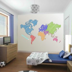 Παιδικό αυτοκόλλητο Unisex/Διάφορα "Παγκόσμιος Χάρτης"