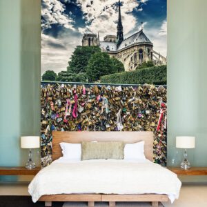 Ταπετσαρία τοίχου Φωτοταπετσαρία "Οι κλειδαριές της αγάπης στο Παρίσι"