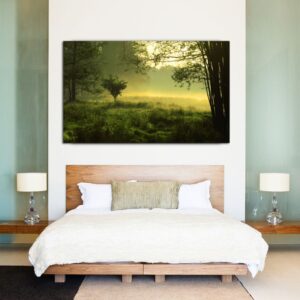 Πίνακας σε καμβά ορθογώνιος "Μυστικό τοπίο"