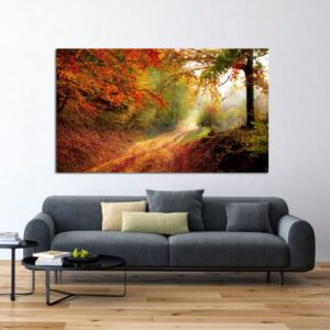 Πίνακας σε καμβά ορθογώνιος "Φθινόπωρο στο δάσος"