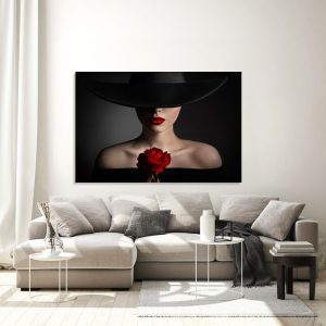 Πίνακας σε καμβά, κομψό μοντέλο μόδας πορτρέτο ομορφιάς, Elegant Fashion Model Beauty Portrait