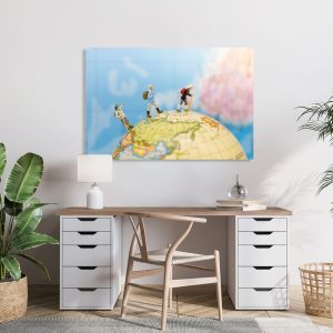 Πίνακας σε καμβά, Μινιατούρες άνθρωποι, Image use for travelling or business trip concept