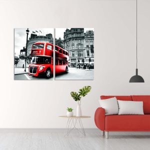 Πίνακας σε καμβά, London Red Bus Posters