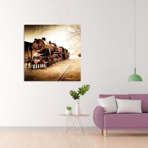 Πίνακας σε καμβά, Steampunk train