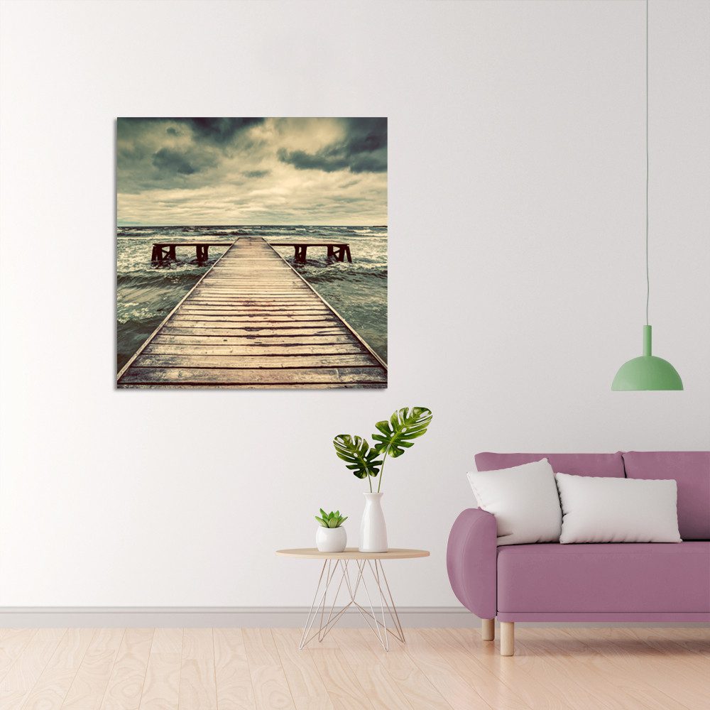 Πίνακας σε καμβά, Ocean Waves On a Jetty