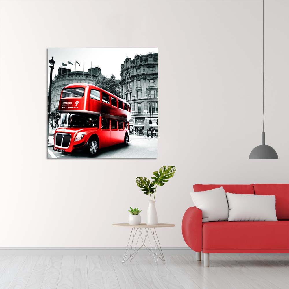Πίνακας σε καμβά, London Red Bus Posters